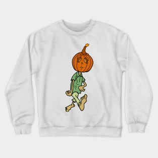 Pumpkin head halloween zombie Crewneck Sweatshirt